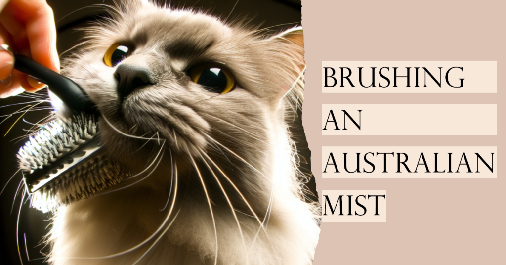 Australian Mist Cat Care 3 brushing an Australian Mist Cat